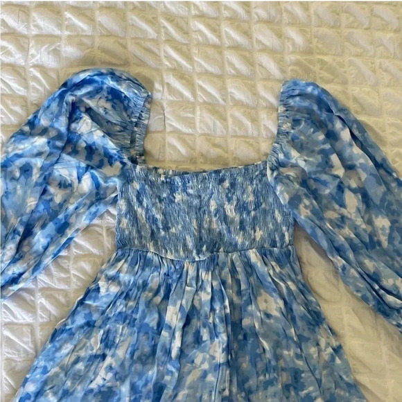 Faithfull the brand Magnolia tye dye ruched mini dress - Picture 10 of 11